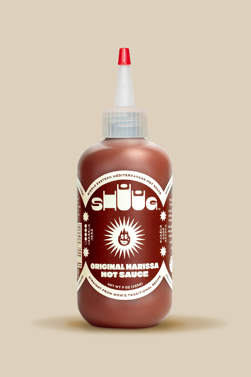 Single bottle of Original Shuug Harissa Mediterranean Hot Sauce
