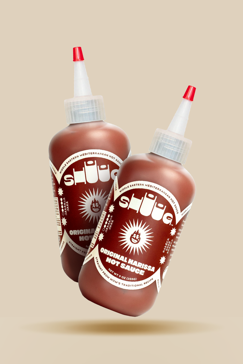 Two Bottles of Shuug Original Harissa Mediterranean Hot Sauce
